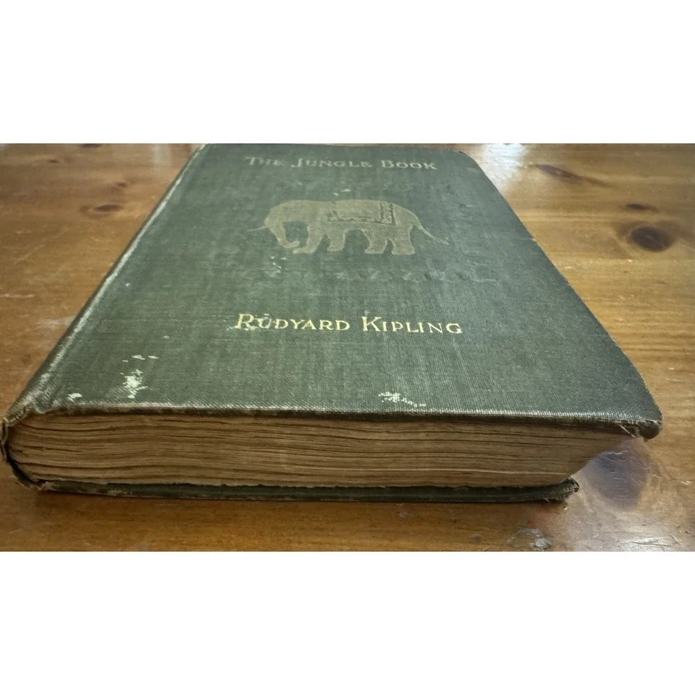 The JUNGLE Book by RUDYARD KIPLING 1894 Print 1st Edition Children's Collectible